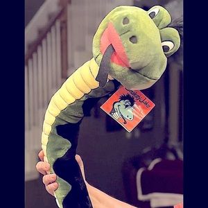 Snakey Jake By Aurora World inc. 2002 W/Original Tags. Shaker In Tail~ 34”L VTG